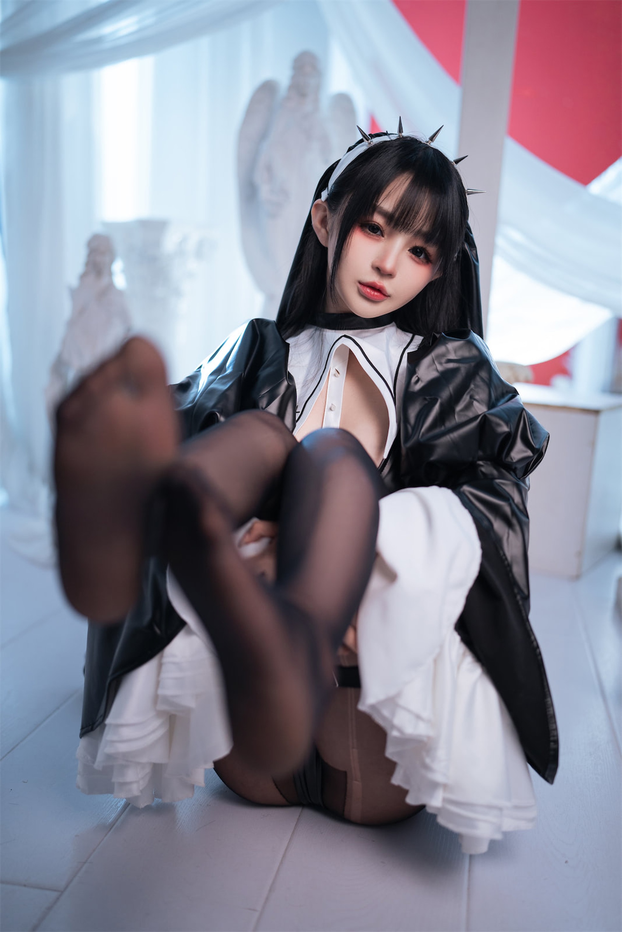 图片[1]-桜井宁宁 – NO.082 皮衣修女 [60P]-XikXak